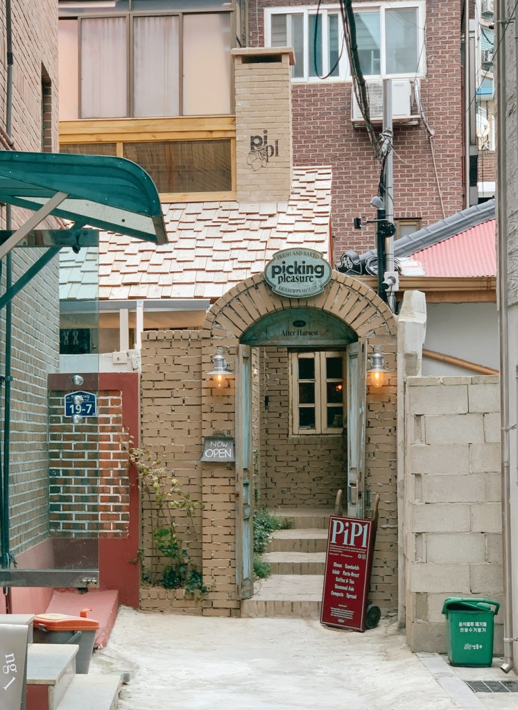 A trendy lifestyle cafe in Seongsu-dong, Seoul, located near the SM Entertainment KWANGYA building, a must-visit spot for K-pop fans.