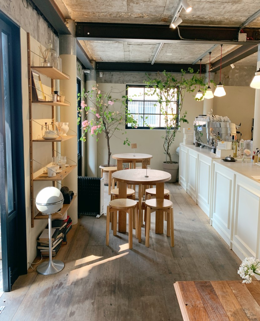 A trendy lifestyle cafe in Seongsu-dong, Seoul, located near the SM Entertainment KWANGYA building, a must-visit spot for K-pop fans.