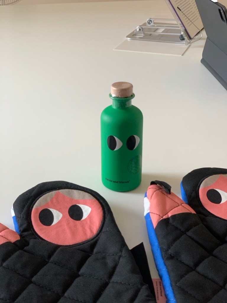 Cute character-themed kitchenware and accessories for sale at the shop.