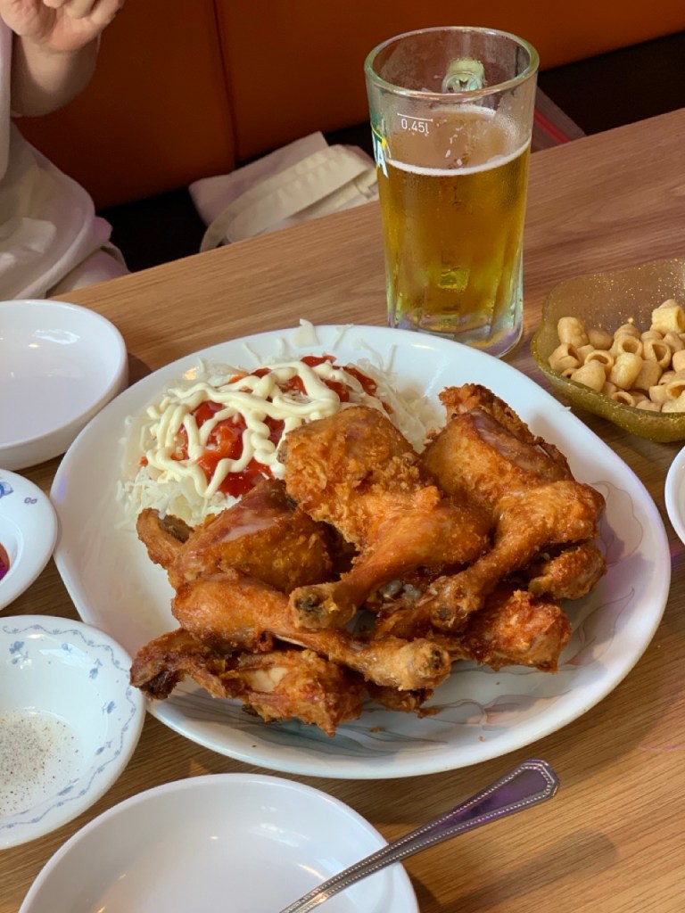 A representative shot of classic and crispy Korean-style fried chicken.