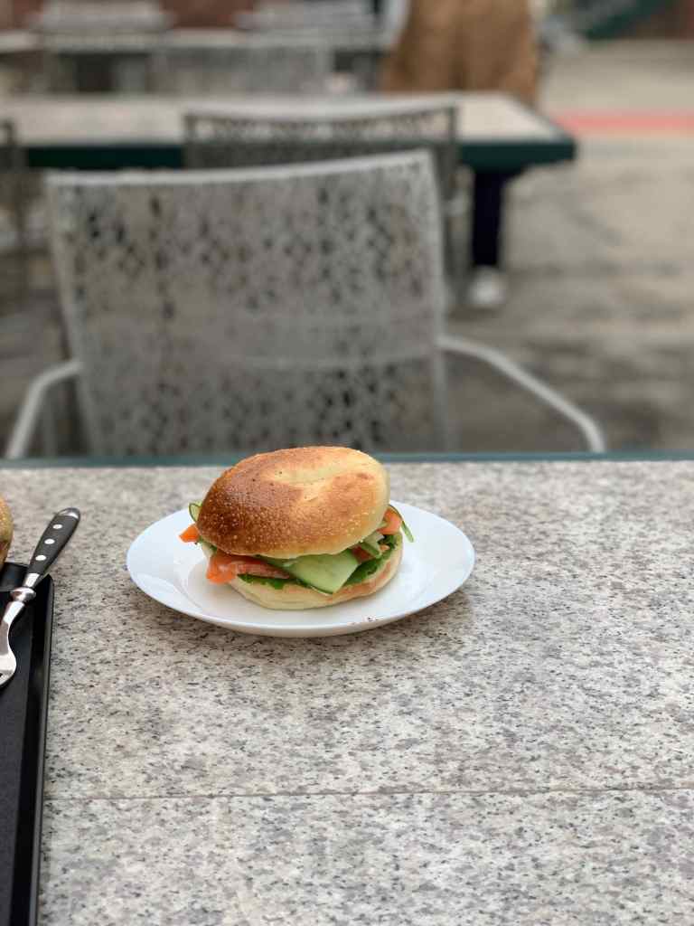 the famous Kokkiri Bagel shop in Seongsu-dong.