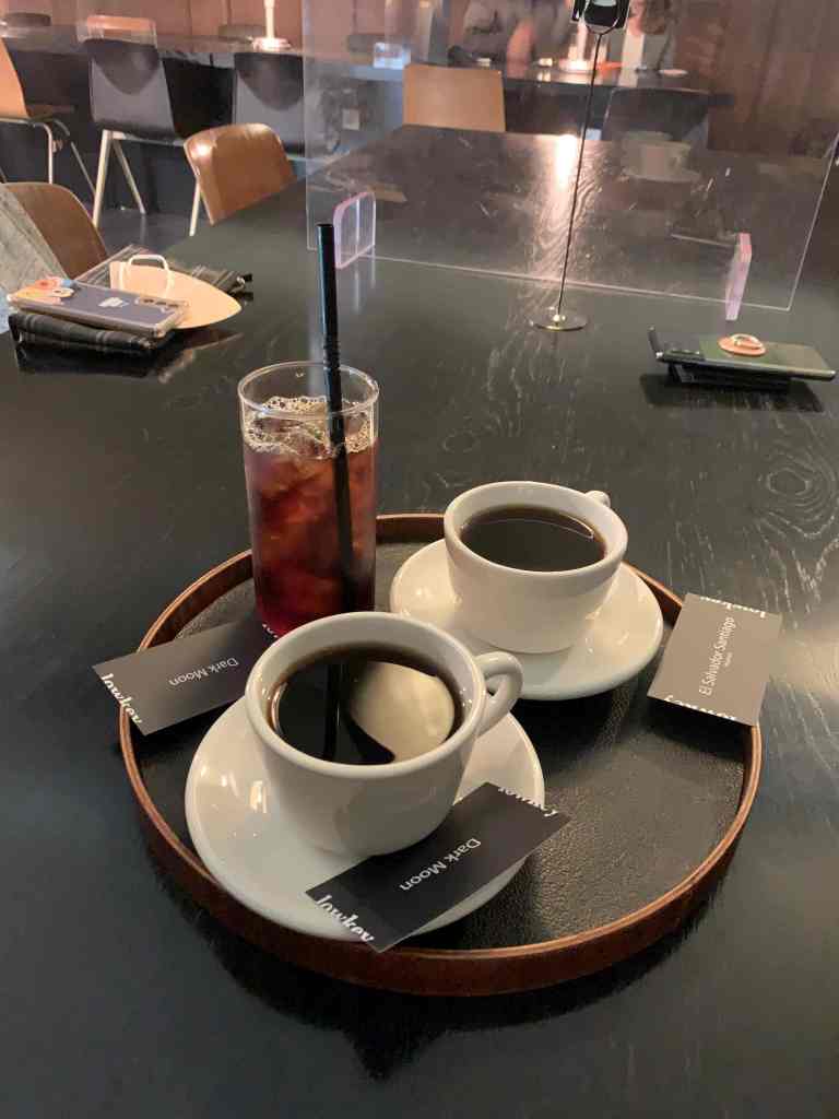 A cup of freshly served specialty coffee at lowkey cafe.