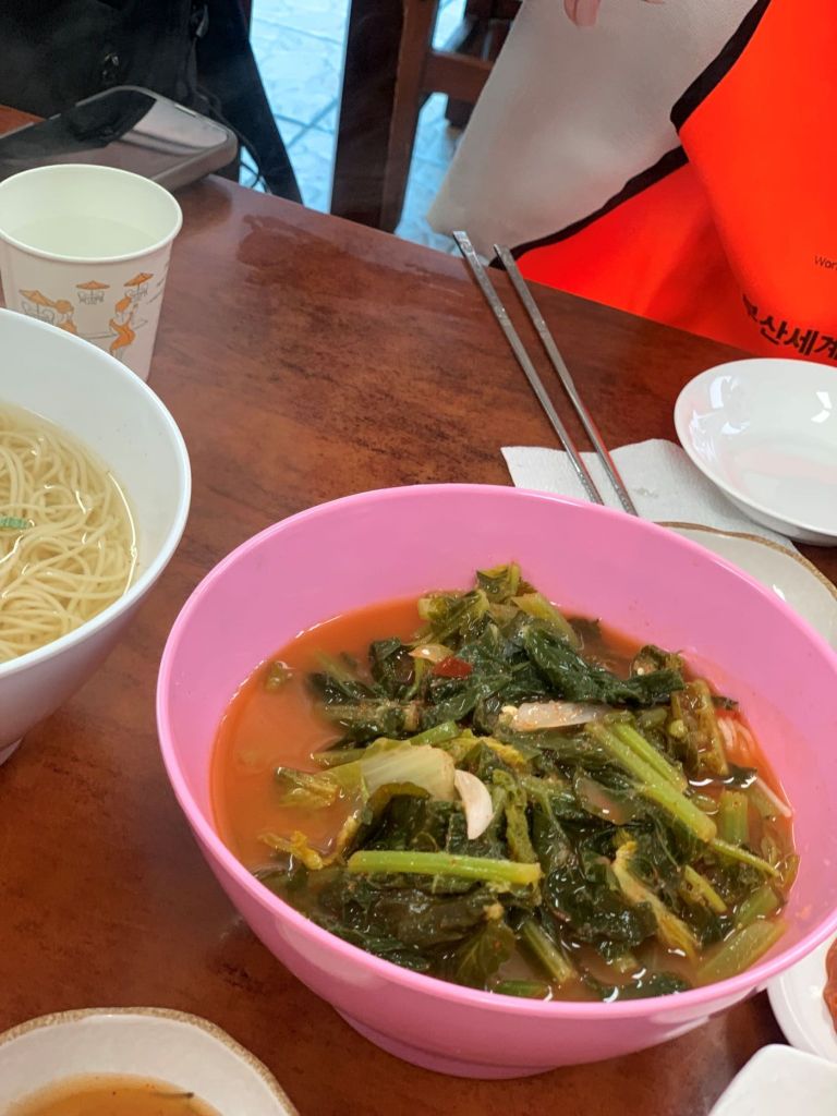 The legendary yellowish secret sauce with a hint of ginger for the pork.