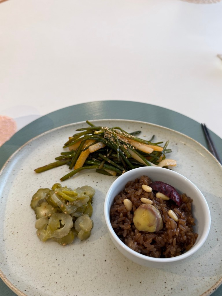 An artistically presented Korean fusion dish, showcasing Babette's unique and innovative reinterpretation of traditional flavors.