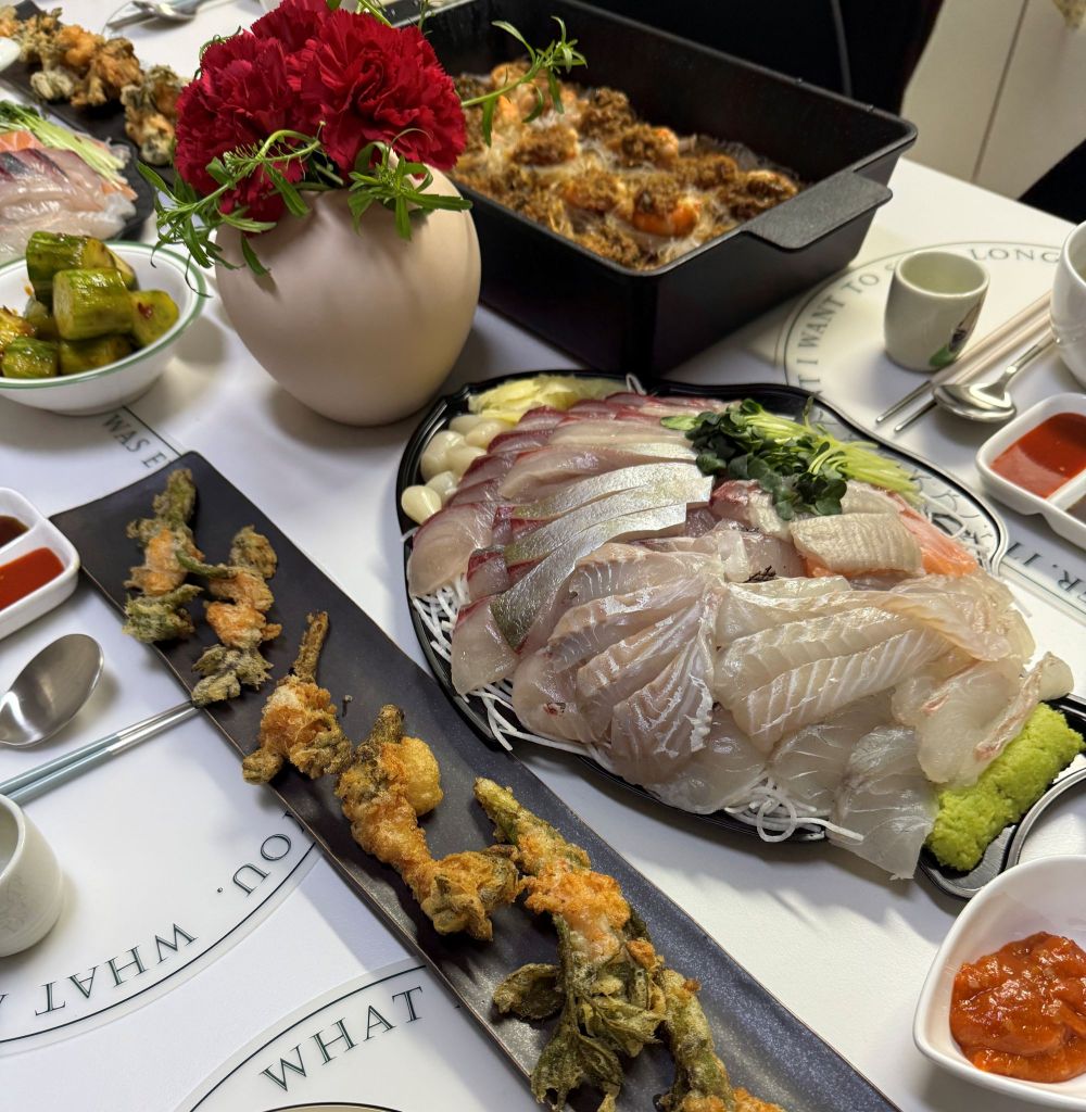 Golden and crispy homemade shrimp and vegetable tempura, prepared with care for a special family gathering.